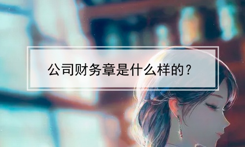 公司财务章是什么样的？
